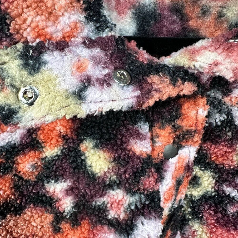 Loft Womens Size S Floral Fleece Jacket Multicolor Snap Closure Size Small - Picture 7 of 9